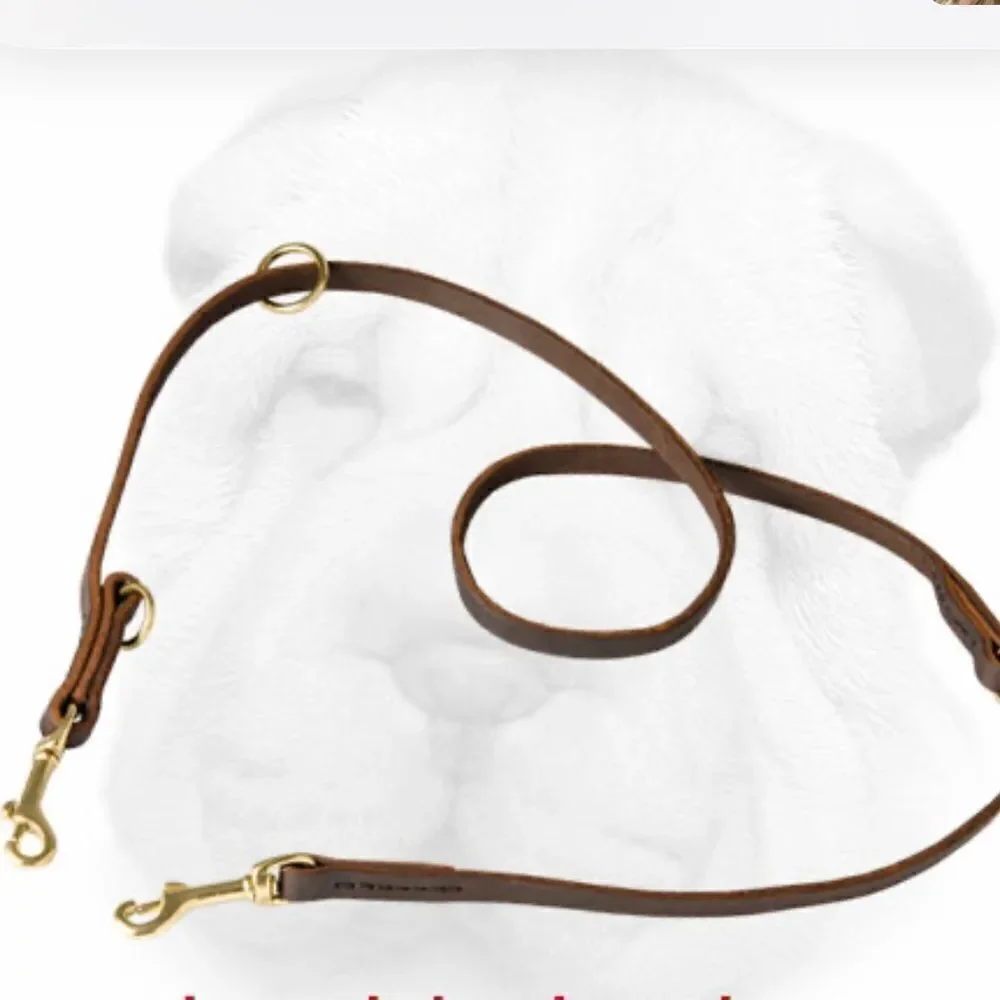 Dog Leash‎ Multifunctional Genuine Leather Hands Free Long Training Pet Leash